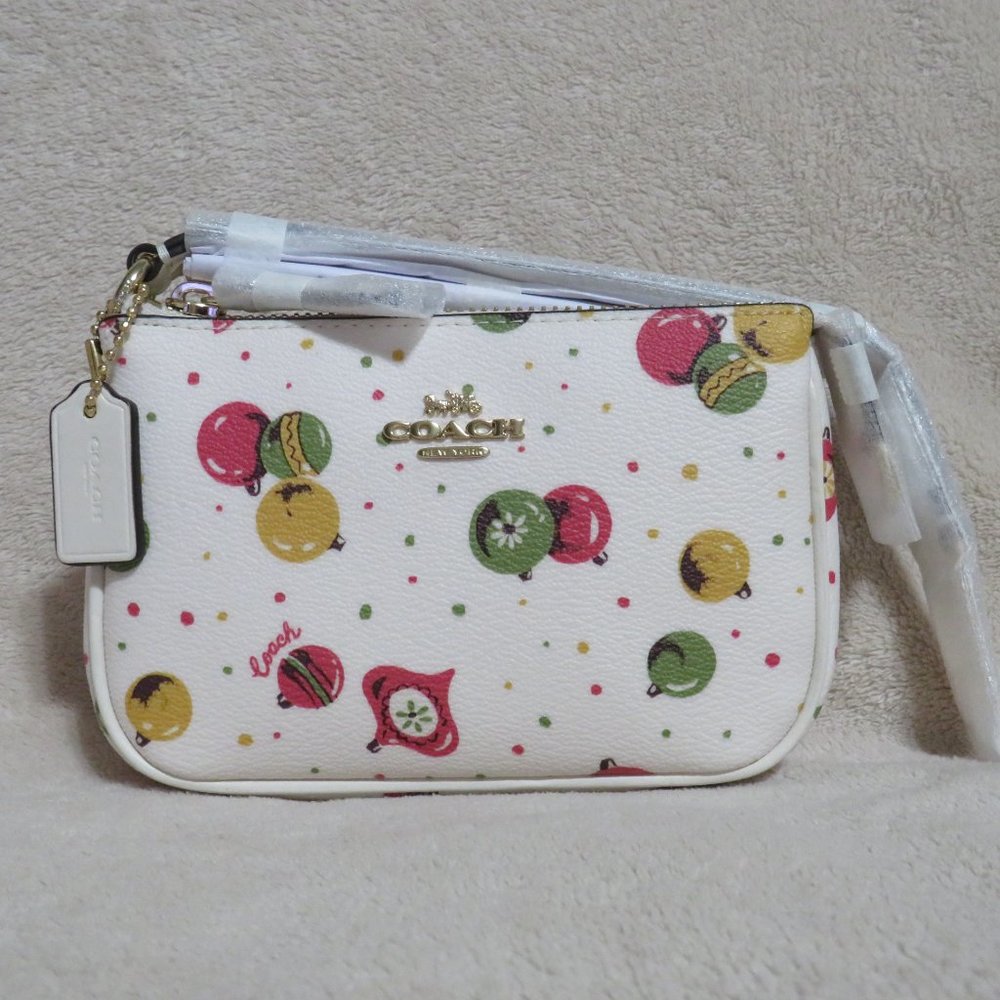 Coach Ornament Print Nolita 15 Wristlet (Chalk)